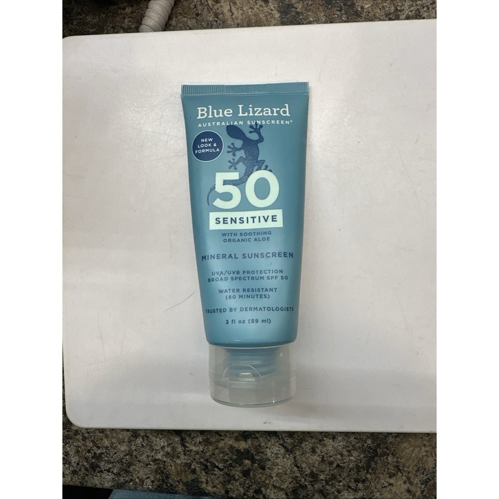 Blue Lizard Sensitive Mineral Sunscreen With Zinc Oxide 50+ Water Resistant 3 oz